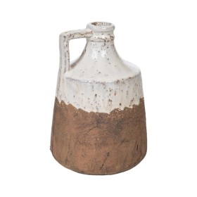 Vase Romimex White Terracotta Rustic 16 x 21 x 16 cm With handle by Romimex, Vases - Ref: D1616302, Price: 27,38 €, Discount: %