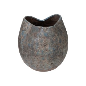 Planter Romimex Blue Terracotta 26 x 26 x 26 cm Aged finish by Romimex, Cachepots - Ref: D1616308, Price: 66,91 €, Discount: %