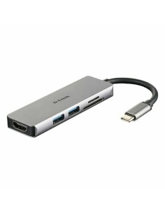 Hub USB Nilox NXHU7ALU2 Schwarz Grau | Tienda24 Tienda24.eu