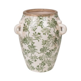 Vaso Romimex Verde Beige Porcellana 23 x 27 x 23 cm Con manici di Romimex, Vasi - Rif: D1616316, Prezzo: 45,80 €, Sconto: %