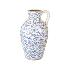 Jarrón Romimex Azul Blanco Porcelana 30 x 50 x 30 cm Con asa de Romimex, Jarrones - Ref: D1616320, Precio: 83,49 €, Descuento: %