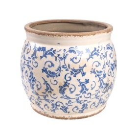 Plantador Romimex Azul Branco Porcelana 20 x 16 x 20 cm de Romimex, Vasos - Ref: D1616324, Preço: 21,96 €, Desconto: %