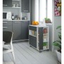 Carro de Cocina Eco Trolley Melamina ABS Blanco/Gris (80 x 39 x 87 cm) de BigBuy Home, Módulos - Ref: S7152316, Precio: 132,1...