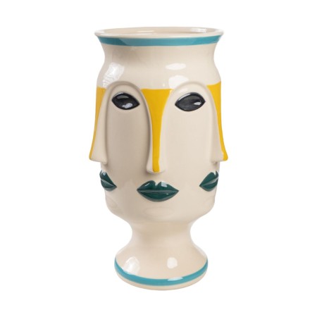 Vaso Romimex Multicolor Cerâmica Face 24 x 40 x 24 cm de Romimex, Jarrões - Ref: D1616359, Preço: 77,95 €, Desconto: %