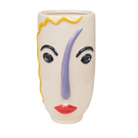 Vase Romimex Multicolour Ceramic Face 16 x 30 x 16 cm by Romimex, Vases - Ref: D1616362, Price: 57,70 €, Discount: %