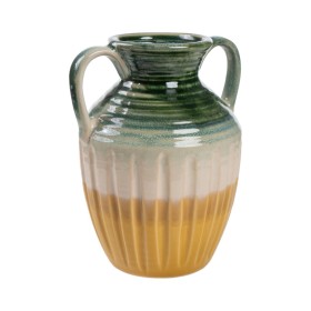 Vase Romimex Multicouleur Céramique 15 x 21 x 17 cm Avec des poignées de Romimex, Vases - Réf : D1616378, Prix : 36,69 €, Rem...