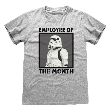 Camiseta de Manga Corta Star Wars Employee of the Month Gris Unisex de Star Wars, Camisetas - Ref: D0800478, Precio: 23,79 €,...