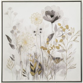 Painting Romimex Canvas Flowers 83 x 83 x 5 cm by Romimex, Paintings - Ref: D1616387, Price: 92,50 €, Discount: %