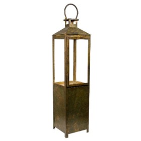 Farol Romimex Antique Marrón Metal 22 x 88 x 22 cm de Romimex, Candelabros y portavelas - Ref: D1616406, Precio: 151,21 €, De...