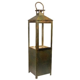 Farol Romimex Antique Marrón Metal 22 x 78 x 22 cm de Romimex, Candelabros y portavelas - Ref: D1616407, Precio: 136,34 €, De...