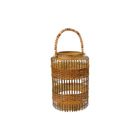 Lantern Romimex Brown Metal 18 x 26 x 18 cm by Romimex, Candelabras and candle holders - Ref: D1616416, Price: 42,17 €, Disco...