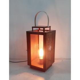 Desk lamp Romimex Brown Metal 20 x 36 x 20 cm Lantern by Romimex, Bedside and Table Lamps - Ref: D1616419, Price: 76,25 €, Di...