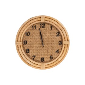 Wall Clock Romimex Brown wicker Fir wood MDF Wood 46 x 46 x 6 cm by Romimex, Wall Clocks - Ref: D1616447, Price: 94,48 €, Dis...