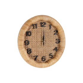 Orologio da Parete Romimex Marrone vimini Legno di abete Legno MDF 36 x 36 x 6 cm di Romimex, Orologi da parete - Rif: D16164...