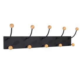 Perchero de Pared Romimex Negro Metal Madera de pino 66 x 19 x 13 cm de Romimex, Percheros - Ref: D1616451, Precio: 39,42 €, ...