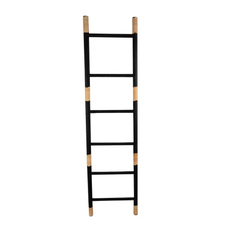 Hat stand Romimex Black wicker Fir wood Staircase 49 x 180 x 4 cm by Romimex, Coat Racks - Ref: D1616453, Price: 141,76 €, Di...