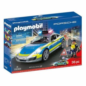 Playset Porsche 911 Carrera 4S Police Playmobil 70066 (36 pcs) de Playmobil, Playsets de figurines de jouets - Réf : S7156449...