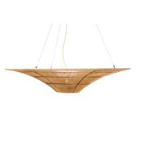 Candeeiro de teto Romimex Natural Juta Ferro 115 x 22 x 115 cm de Romimex, Iluminação suspensa - Ref: D1616514, Preço: 358,70...