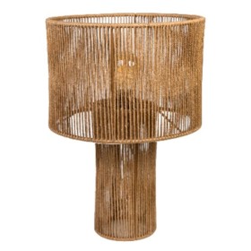 Lampe de bureau Romimex Naturel Coton Fer 35 x 46 x 35 cm de Romimex, Lampes de chevet - Réf : D1616516, Prix : 127,35 €, Rem...