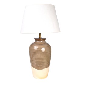 Lampe de bureau Romimex Vert Beige Céramique 35 x 62 x 35 cm de Romimex, Lampes de chevet - Réf : D1616517, Prix : 86,29 €, R...