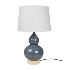 Desk lamp Romimex Blue Beige Ceramic 28 x 47 x 28 cm by Romimex, Bedside and Table Lamps - Ref: D1616519, Price: 71,89 €, Dis...