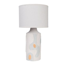 Lampada da tavolo Romimex Beige Celeste Ceramica 25 x 46 x 25 cm di Romimex, Lampade da tavolo e abat-jour - Rif: D1616520, P...