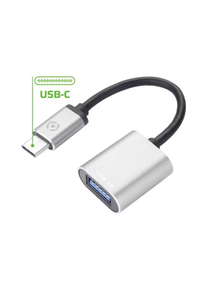 Cabo USB A para USB C Celly PROUSBCUSBDS Prateado | Tienda24 Tienda24.eu