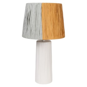 Lampe de bureau Romimex Blanc Marron Gris Céramique 25 x 47 x 25 cm de Romimex, Lampes de chevet - Réf : D1616524, Prix : 69,...