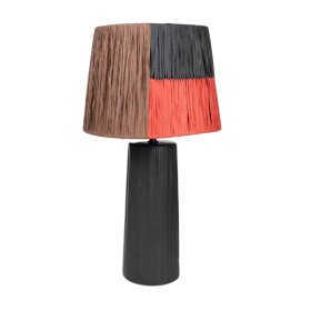 Desk lamp Romimex Brown Black Orange Ceramic 25 x 46 x 25 cm by Romimex, Bedside and Table Lamps - Ref: D1616525, Price: 71,8...