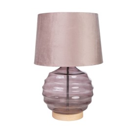 Desk lamp Romimex Pink Light mauve Glass 28 x 43 x 28 cm by Romimex, Bedside and Table Lamps - Ref: D1616536, Price: 88,35 €,...