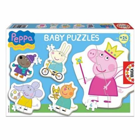 Set di 5 Puzzle Peppa Pig Educa Baby 15622 24 Pezzi di Peppa Pig, Puzzle classici - Rif: S7157364, Prezzo: 26,98 €, Sconto: %