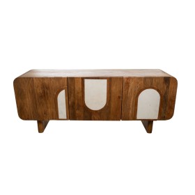 Buffet Romimex Blanc Naturel Bois de manguier 40 x 55 x 140 cm de Romimex, Buffets, crédences et vaisseliers - Réf : D1616611...