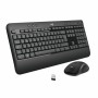 Keyboard and Wireless Mouse Logitech MK540 French Black Black/White AZERTY | Tienda24 - Global Online Shop Tienda24.eu