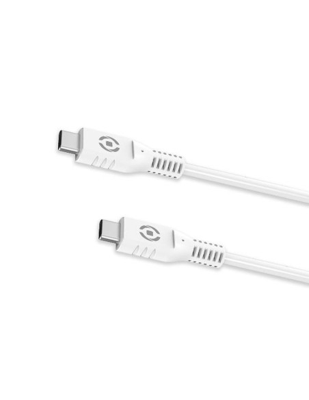 Cable USB C Celly USBCUSBCWH Blanco 1 m | Tienda24 Tienda24.eu