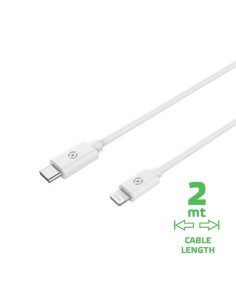 Cable USB-C a Lightning Celly USBLIGHTC2MWH Blanco 2 m de Celly, Cables USB - Ref: S7769488, Precio: 20,58 €, Descuento: %