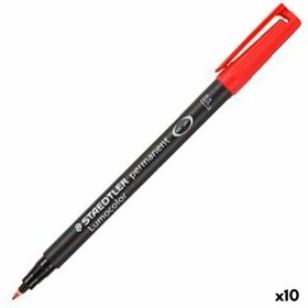 Rotulador permanente Staedtler Lumocolor 318-2 F Rojo (10