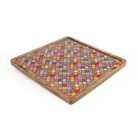 Snack tray Romimex Red Mango wood Squared 30 x 2 x 30 cm by Romimex, Plates and dishes - Ref: D1616630, Price: 25,85 €, Disco...