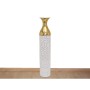 Vaso da pavimento Alexandra House Living Bianco Dorato Metallo 15 x 78 x 15 cm di Alexandra House Living, Vasi - Rif: D161673...