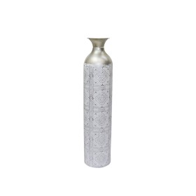 Vase de sol Alexandra House Living Blanc Argenté Métal 17 x 76 x 17 cm de Alexandra House Living, Vases - Réf : D1616738, Pri...