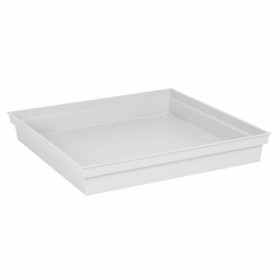 Flower Pot Dish EDA Tuscany Squared White 40 cm 40 x 40 x 5,9 cm by EDA, Accessories - Ref: S7164604, Price: 27,81 €, Discoun...