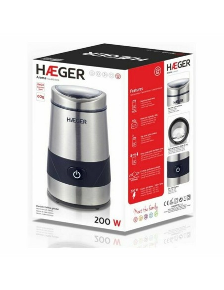 Molinillo Eléctrico Haeger CG-200.001A Café 200 W 200 W | Tienda24 Tienda24.eu