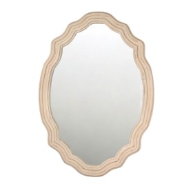 Wall mirror Romimex Beige Wood 61 x 86 x 3 cm by Romimex, Wall-Mounted Mirrors - Ref: D1616801, Price: 81,14 €, Discount: %