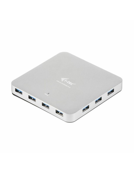 USB Hub i-Tec U3HUBMETAL10 Silver Black Grey | Tienda24 Tienda24.eu