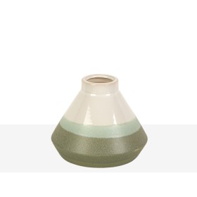 Blumenvase Romimex grün Creme aus Keramik 16 x 13 x 16 cm von Romimex, Vasen - Ref: D1616836, Preis: 16,64 €, Rabatt: %