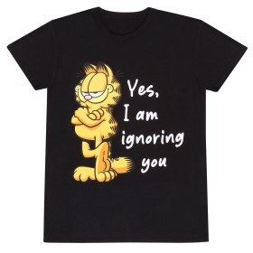 T-shirt à manches courtes unisex Garfield Ignoring You Noir de Garfield, T-shirts - Réf : D0801083, Prix : 22,75 €, Remise : %