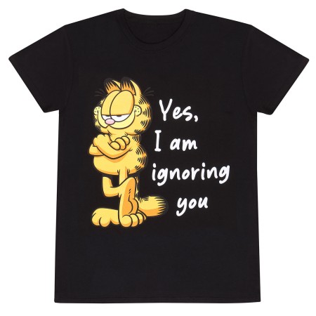 Camiseta de Manga Corta Unisex Garfield Ignoring You Negro de Garfield, Camisetas - Ref: D0801083, Precio: 22,75 €, Descuento: %