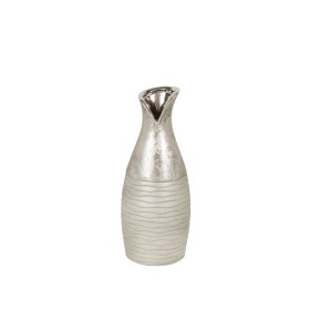 Vase Romimex Silver Ceramic 11 x 27 x 11 cm by Romimex, Vases - Ref: D1616853, Price: 18,51 €, Discount: %