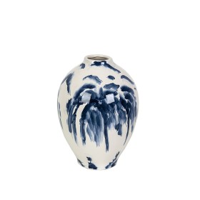 Vase Romimex Bleu Blanc Céramique Fleurs 22 x 30 x 22 cm de Romimex, Vases - Réf : D1616863, Prix : 58,54 €, Remise : %