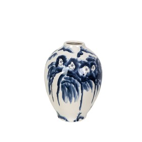 Vase Romimex Bleu Blanc Céramique Fleurs 18 x 25 x 18 cm de Romimex, Vases - Réf : D1616864, Prix : 27,20 €, Remise : %