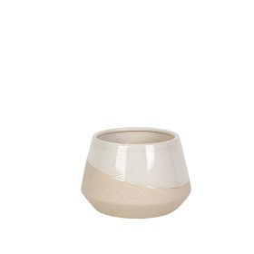 Plantador Romimex Branco Bege Cerâmica 25 x 18 x 25 cm de Romimex, Vasos - Ref: D1616872, Preço: 45,22 €, Desconto: %